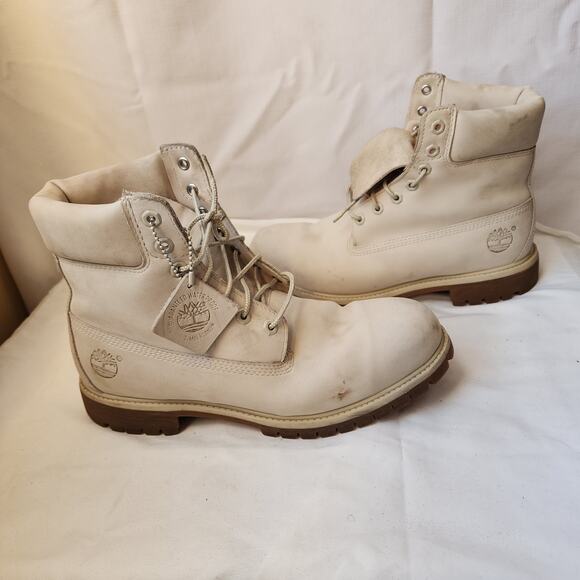 Timberland Cream Leather Primaloft 400 Gram Waterproof Boots Sz 10.5W Men Like N main image 11
